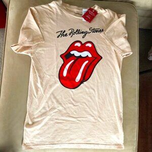 Rolling Stones T-shirt Size Small Cream Color
